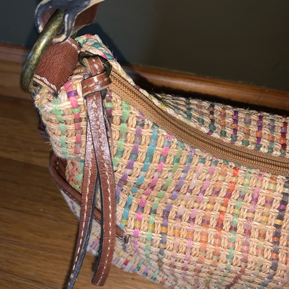 1954 Fossil multicolor straw woven handbag - Picture 3 of 4